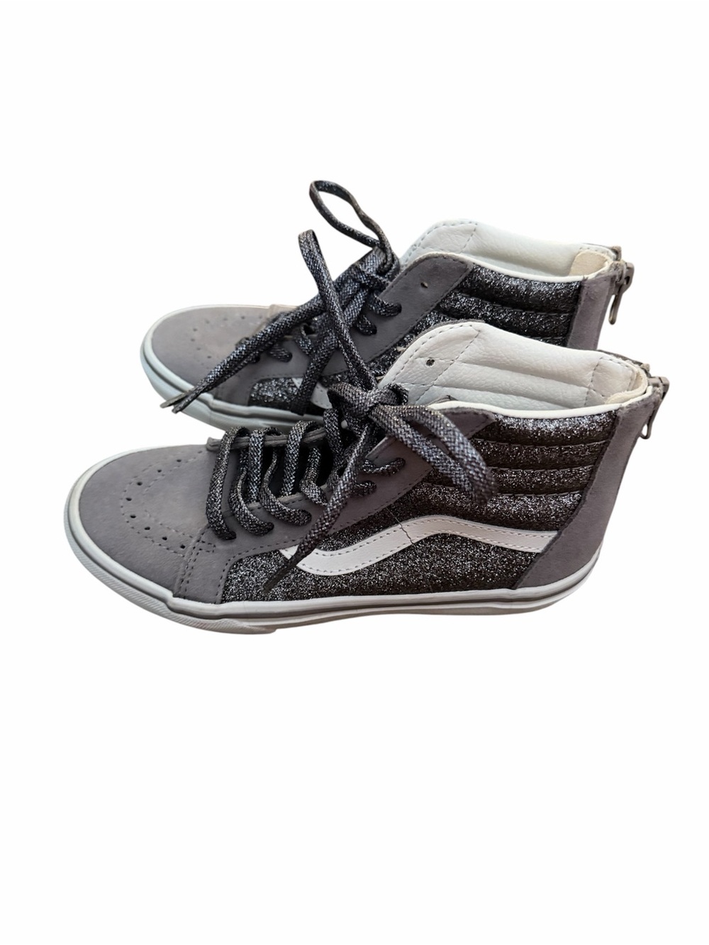 Vans Sk8-Hi Zip glitter gunmetal